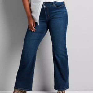 Lane Bryant Women Plus 28W Petite Bootcut- Tighter Tummy Technology- Denim Jeans